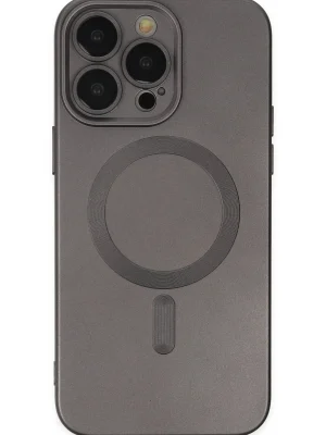 Newface iPhone 14 Pro Kılıf Moshi Lens Magneticsafe Silikon - Füme