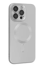 Newface iPhone 14 Pro Kılıf Moshi Lens Magneticsafe Silikon - Gümüş - Görsel 2