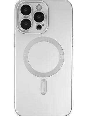 Newface iPhone 14 Pro Kılıf Moshi Lens Magneticsafe Silikon - Gümüş