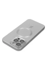 Newface iPhone 14 Pro Kılıf Moshi Lens Magneticsafe Silikon - Gümüş - Görsel 5