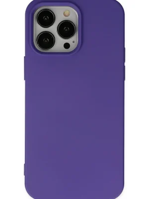 Newface iPhone 14 Pro Kılıf Nano içi Kadife Silikon - Mor