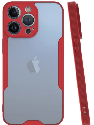 Newface iPhone 14 Pro Kılıf Platin Silikon - Kırmızı