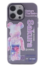 Newface iPhone 14 Pro Kılıf Prada Desenli Kapak - Prada Mor - 1