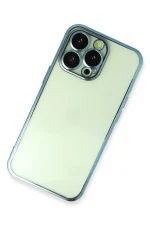 Newface iPhone 14 Pro Kılıf Razer Lensli Silikon - Açık Mavi - Görsel 2