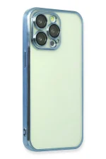 Newface iPhone 14 Pro Kılıf Razer Lensli Silikon - Açık Mavi - Görsel 3