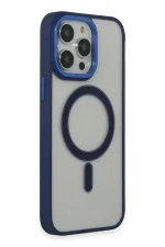 Newface iPhone 14 Pro Kılıf Room Magneticsafe Silikon - Lacivert - Görsel 2