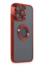 Newface iPhone 14 Pro Kılıf Slot Silikon - Kırmızı - Görsel 2