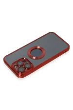 Newface iPhone 14 Pro Kılıf Slot Silikon - Kırmızı - Görsel 3