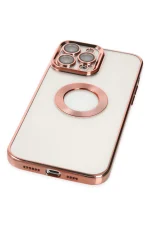 Newface iPhone 14 Pro Kılıf Slot Silikon - Rose Gold - Görsel 4