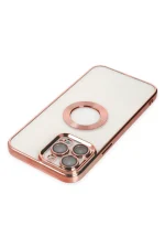 Newface iPhone 14 Pro Kılıf Slot Silikon - Rose Gold - Görsel 5