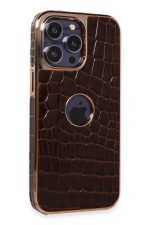 Newface iPhone 14 Pro Kılıf Snake Kapak - Kahverengi