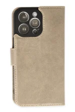 Newface iPhone 14 Pro Kılıf Trend S Plus Kapaklı Kılıf - Gold - Görsel 2