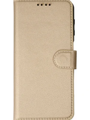 Newface iPhone 14 Pro Kılıf Trend S Plus Kapaklı Kılıf - Gold