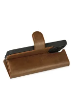 Newface iPhone 14 Pro Kılıf Trend S Plus Kapaklı Kılıf - Taba - Görsel 4