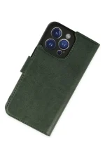 Newface iPhone 14 Pro Kılıf Trend S Plus Kapaklı Kılıf - Yeşil - Görsel 3