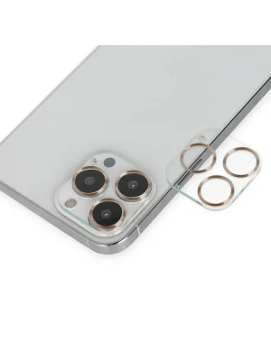 Newface iPhone 14 Pro Max Band Metal Kamera Lens - Gold