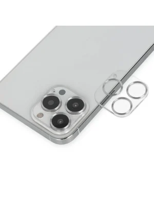 Newface iPhone 14 Pro Max Band Metal Kamera Lens - Gümüş