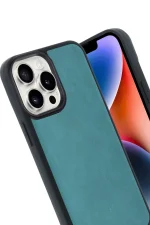 Newface iPhone 14 Pro Max Kılıf Aras Deri Kapak - Açık Yeşil - Görsel 2