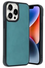 Newface iPhone 14 Pro Max Kılıf Aras Deri Kapak - Açık Yeşil