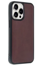 Newface iPhone 14 Pro Max Kılıf Aras Deri Kapak - Bordo - Görsel 3