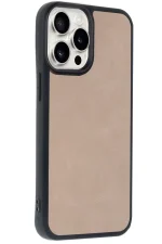 Newface iPhone 14 Pro Max Kılıf Aras Deri Kapak - Pudra - Görsel 3