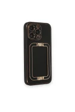 Newface iPhone 14 Pro Max Kılıf Coco Elit Kapak - Siyah - Görsel 2