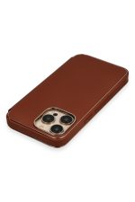 Newface iPhone 14 Pro Max Kılıf Dolpin Kapaklı - Kahverengi - Görsel 5