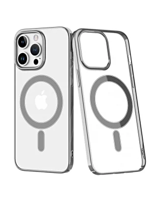 Newface iPhone 14 Pro Max Kılıf Element Magneticsafe Sert Kapak - Gümüş