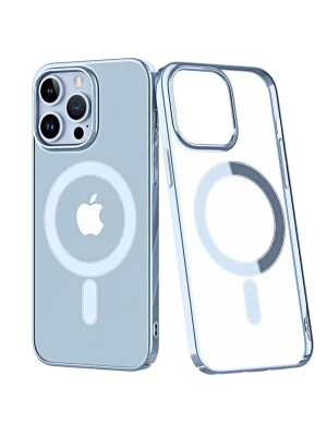 Newface iPhone 14 Pro Max Kılıf Element Magneticsafe Sert Kapak - Sierra Blue