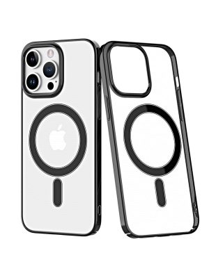 Newface iPhone 14 Pro Max Kılıf Element Magneticsafe Sert Kapak - Siyah