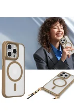 Newface iPhone 14 Pro Max Kılıf Enka Magsafe Silikon Kılıf - Desert - Görsel 4