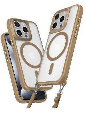 Newface iPhone 14 Pro Max Kılıf Enka Magsafe Silikon Kılıf - Desert