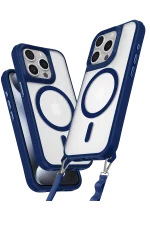 Newface iPhone 14 Pro Max Kılıf Enka Magsafe Silikon Kılıf - Lacivert