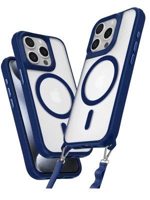 Newface iPhone 14 Pro Max Kılıf Enka Magsafe Silikon Kılıf - Lacivert