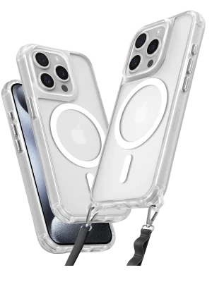 Newface iPhone 14 Pro Max Kılıf Enka Magsafe Silikon Kılıf - Şeffaf