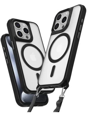 Newface iPhone 14 Pro Max Kılıf Enka Magsafe Silikon Kılıf - Siyah