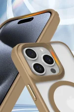 Newface iPhone 14 Pro Max Kılıf Enka Magsafe Silikon Kılıf - Titan Gri - Görsel 2