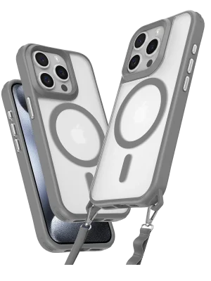 Newface iPhone 14 Pro Max Kılıf Enka Magsafe Silikon Kılıf - Titan Gri