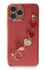 Newface iPhone 14 Pro Max Kılıf Esila Silikon - Kırmızı - Görsel 2