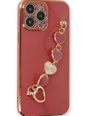 Newface iPhone 14 Pro Max Kılıf Esila Silikon - Kırmızı