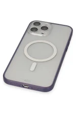 Newface iPhone 14 Pro Max Kılıf Grand Magneticsafe Kapak - Mor - Görsel 4