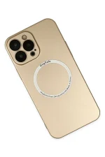 Newface iPhone 14 Pro Max Kılıf Jack Magneticsafe Lens Silikon - Gold - Görsel 3