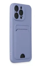 Newface iPhone 14 Pro Max Kılıf Kelvin Kartvizitli Silikon - Lila - Görsel 2