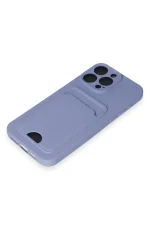 Newface iPhone 14 Pro Max Kılıf Kelvin Kartvizitli Silikon - Lila - Görsel 4