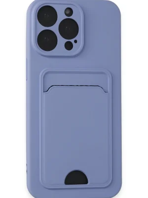 Newface iPhone 14 Pro Max Kılıf Kelvin Kartvizitli Silikon - Lila