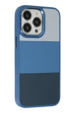 Newface iPhone 14 Pro Max Kılıf King Kapak - Açık Mavi-Lacivert - Görsel 2