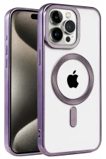 Newface iPhone 14 Pro Max Kılıf Kronos Magsafe Kapak - Derin Mor