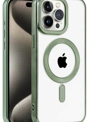 Newface iPhone 14 Pro Max Kılıf Kronos Magsafe Kapak - Koyu Yeşil