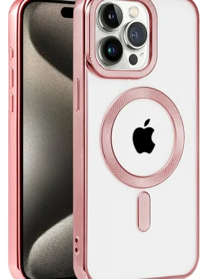 Newface iPhone 14 Pro Max Kılıf Kronos Magsafe Kapak - Rose Gold