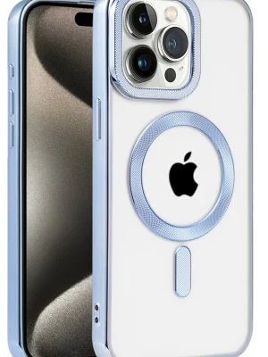 Newface iPhone 14 Pro Max Kılıf Kronos Magsafe Kapak - Sierra Blue